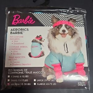 *HP* BARBIE AEROBICS BARBIE PET COSTUME: NEW WITH TAGS: SIZE MEDIUM (18-28 LBS)